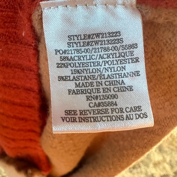 Z Supply orange and brown color block sweater, size XS - Picture 3 of 3